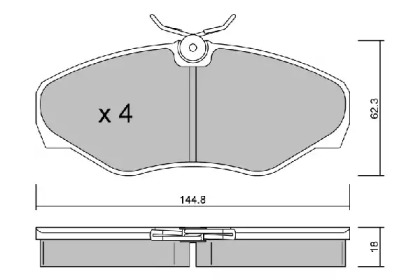 Комплект тормозных колодок AISIN BPNI-1006